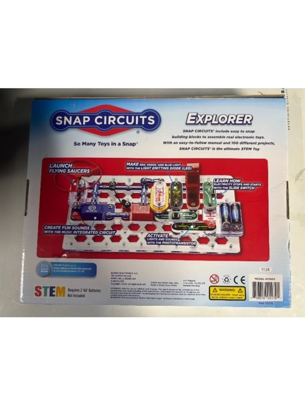 Snap Circuits STEM Jr. Electronics Explorer Kit, 100+ Projects New